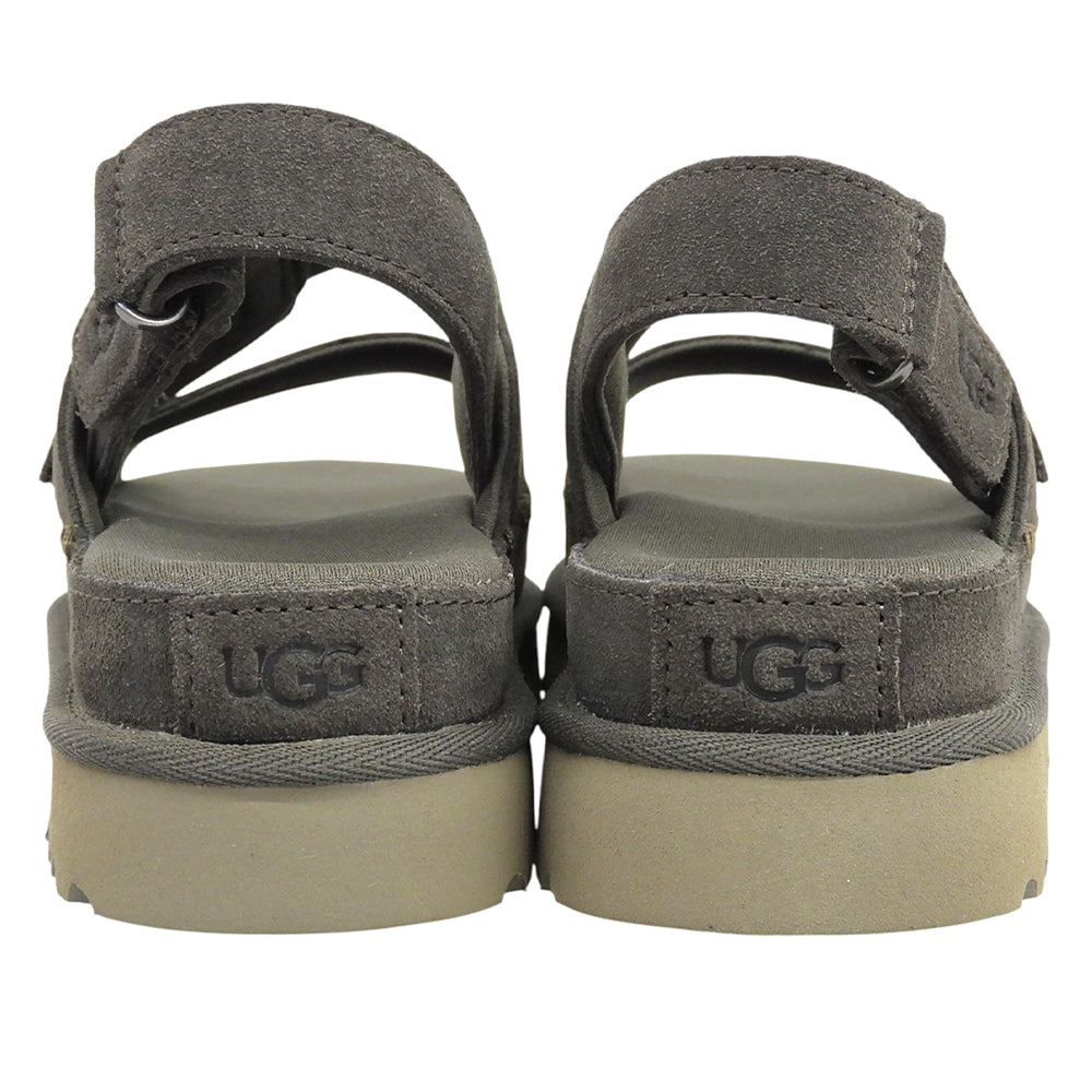 UGG アグ 新品同様 ゴールデンスター グリーム スエード サンダル レディース チャコールグレー 24cm 1175122 シューズ