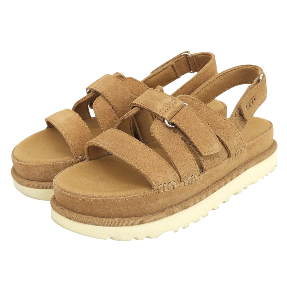 UGG アグ 新品同様 ゴールデンスター グリーム スエード サンダル シューズ レディース ブラウン 24cm 1175122 シューズ