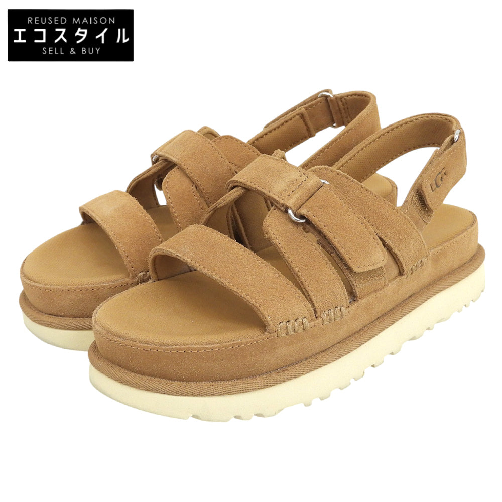 UGG アグ 新品同様 ゴールデンスター グリーム スエード サンダル シューズ レディース ブラウン 24cm 1175122 シューズ