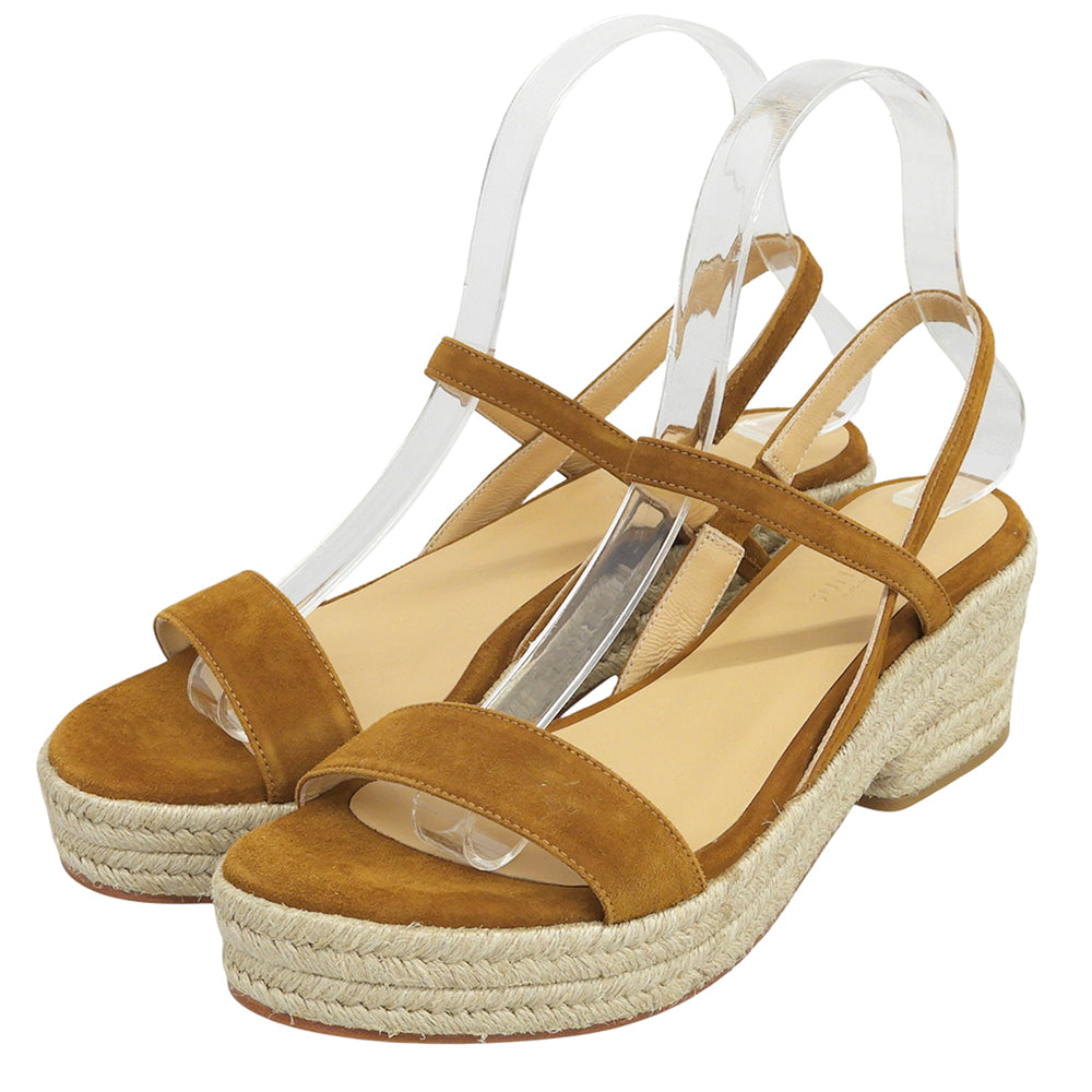 PELLICO SUNNY ペリーコサニー 新品同様 スエード プラットフォームサンダル レディース ブラウン 37 PS25-1830 シューズ