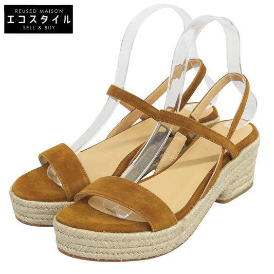 PELLICO SUNNY ペリーコサニー 新品同様 スエード プラットフォームサンダル レディース ブラウン 37 PS25-1830 シューズ