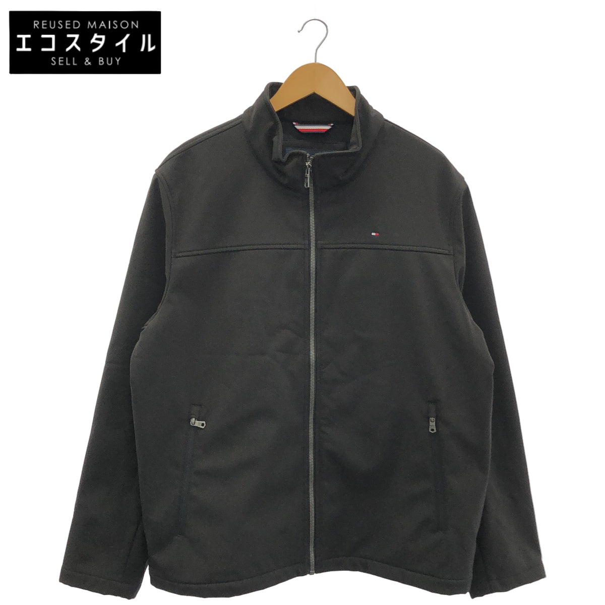 TOMMYHILFIGER トミーヒルフィガー 155AP287 ブラック スタンドカラー ジャケット トップス