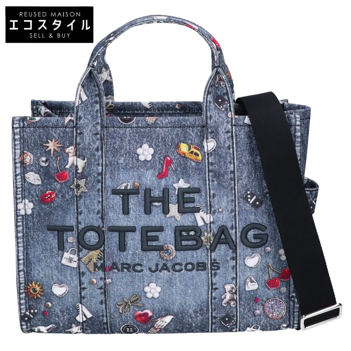 MARC JACOBS マークジェイコブス 【美品】2R5HTT018H02 THE TROMPE LOEIL TRINKET MEDIUM TOTE ザ トロンプルイユ トリンケット ミディアム トートバッグ