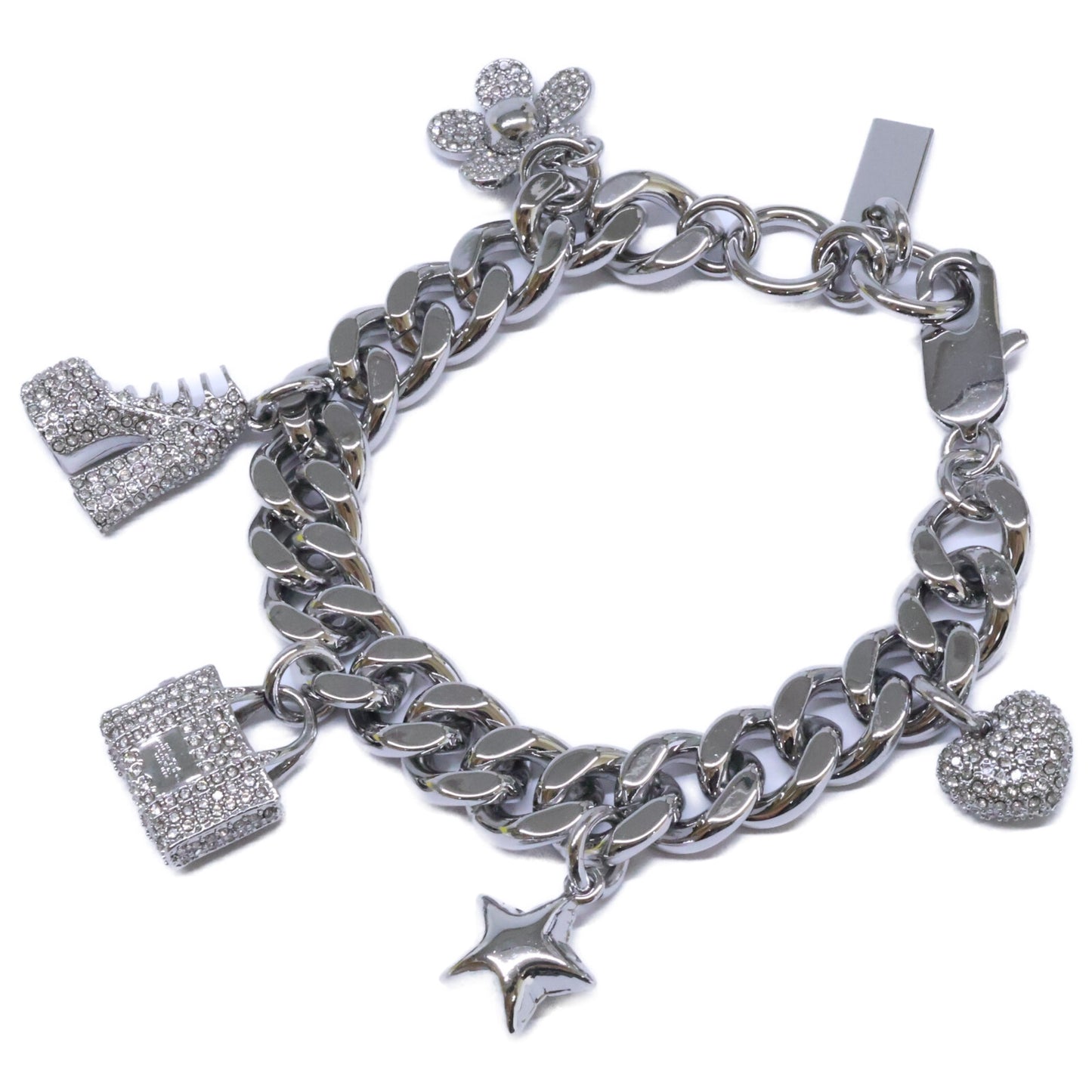 MARC JACOBS マーク ジェイコブス 【美品】2R3JBR001J81-059 THE PAVE MINI ICON CHARM BRACELET ミニ アイコン パヴェ チャーム ブレスレット