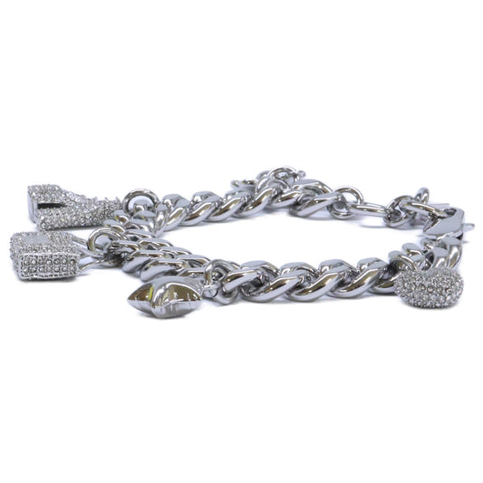 MARC JACOBS マーク ジェイコブス 【美品】2R3JBR001J81-059 THE PAVE MINI ICON CHARM BRACELET ミニ アイコン パヴェ チャーム ブレスレット