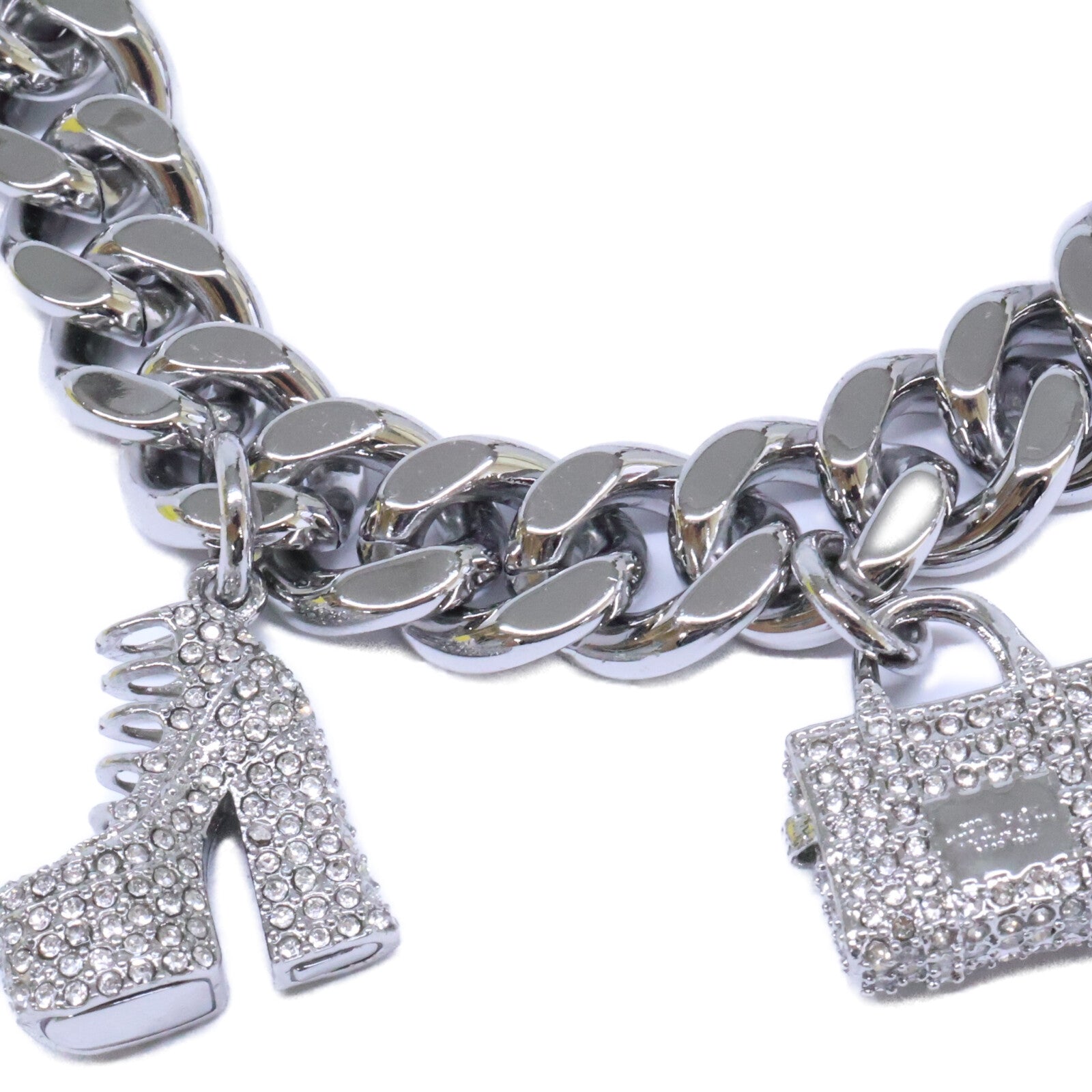 MARC JACOBS マーク ジェイコブス 【美品】2R3JBR001J81-059 THE PAVE MINI ICON CHARM BRACELET ミニ アイコン パヴェ チャーム ブレスレット