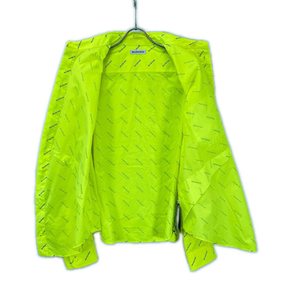 BALENCIAGA バレンシアガ 20年 ネオンイエロー コットン ロゴプリント シャツ トップス