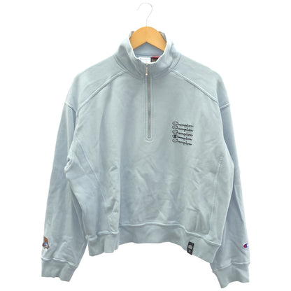Champion チャンピオン ×ダブルスタンダード ライトブルー ハーフジップ トレーナー トップス