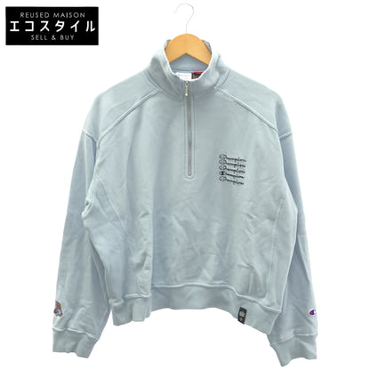 Champion チャンピオン ×ダブルスタンダード ライトブルー ハーフジップ トレーナー トップス