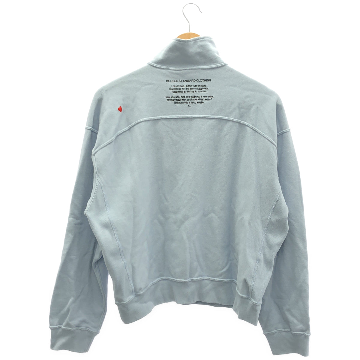 Champion チャンピオン ×ダブルスタンダード ライトブルー ハーフジップ トレーナー トップス