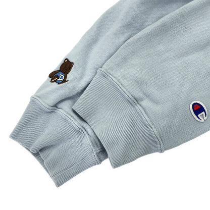 Champion チャンピオン ×ダブルスタンダード ライトブルー ハーフジップ トレーナー トップス