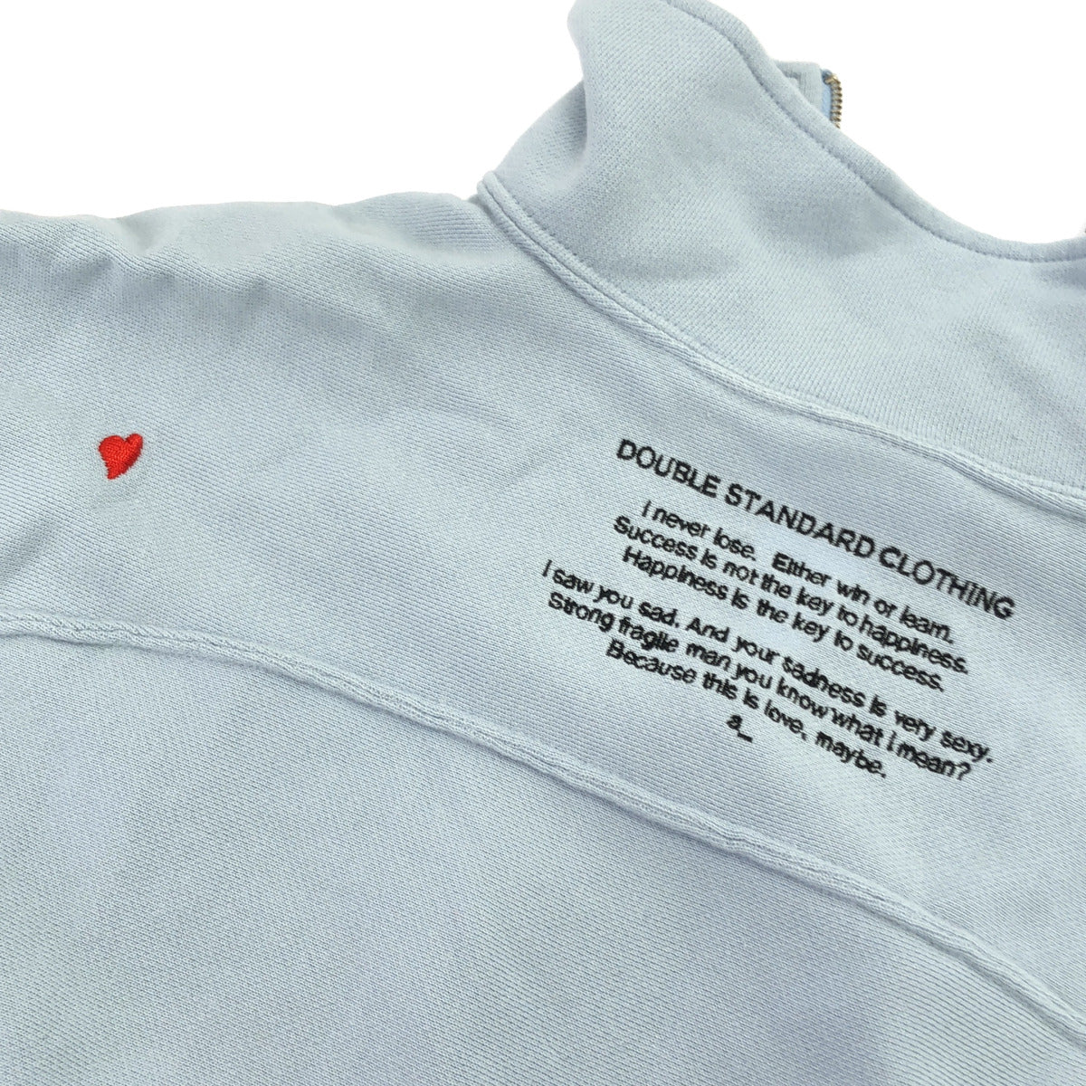 Champion チャンピオン ×ダブルスタンダード ライトブルー ハーフジップ トレーナー トップス