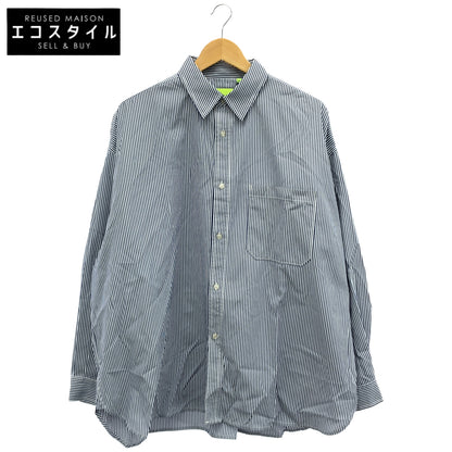 GEORGE'S ジョージズ GGMA000636 ブルー ストライプ ビッグシャツ トップス