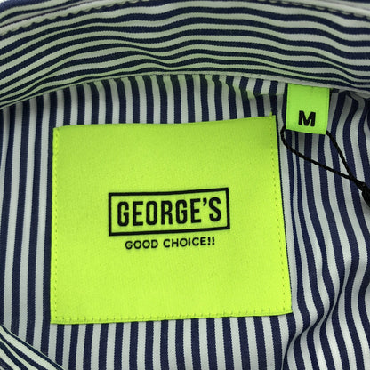 GEORGE'S ジョージズ GGMA000636 ブルー ストライプ ビッグシャツ トップス