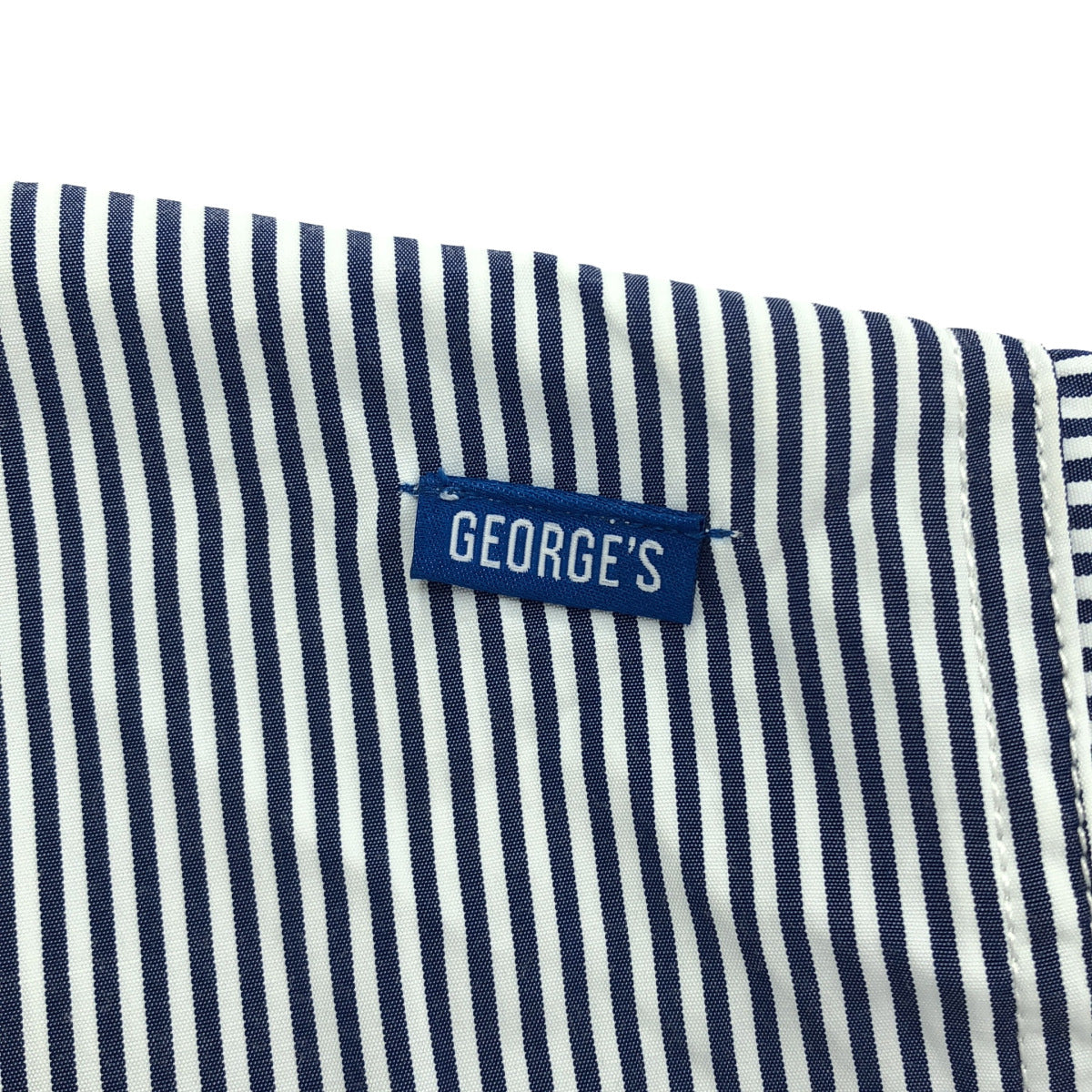 GEORGE'S ジョージズ GGMA000636 ブルー ストライプ ビッグシャツ トップス