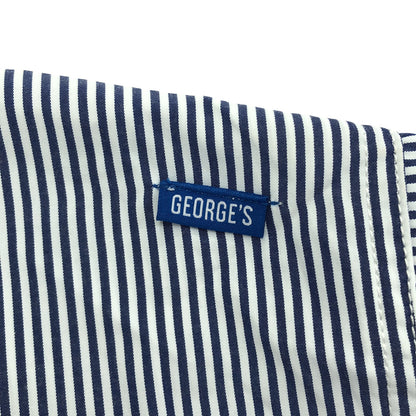 GEORGE'S ジョージズ GGMA000636 ブルー ストライプ ビッグシャツ トップス