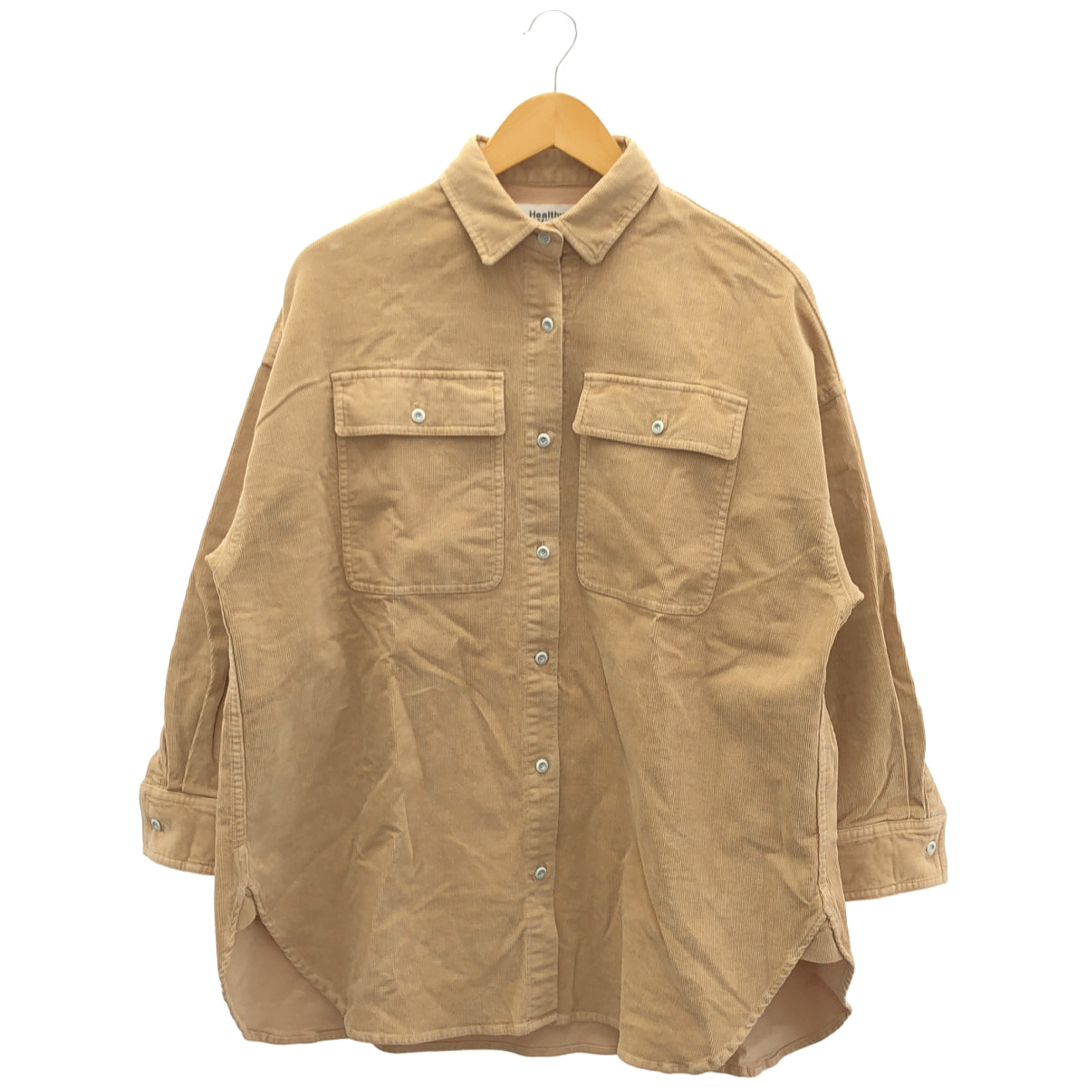 Healthy DENIM ヘルシーデニム ベージュ コーデュロイ シャツ トップス