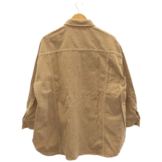 Healthy DENIM ヘルシーデニム ベージュ コーデュロイ シャツ トップス