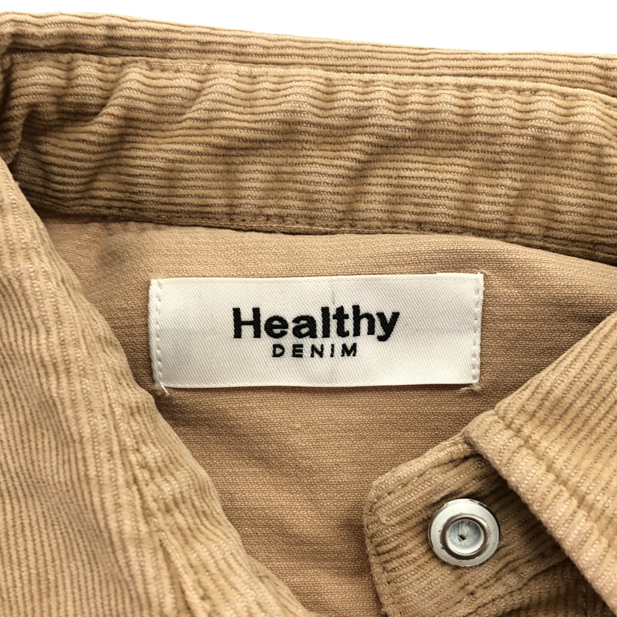 Healthy DENIM ヘルシーデニム ベージュ コーデュロイ シャツ トップス