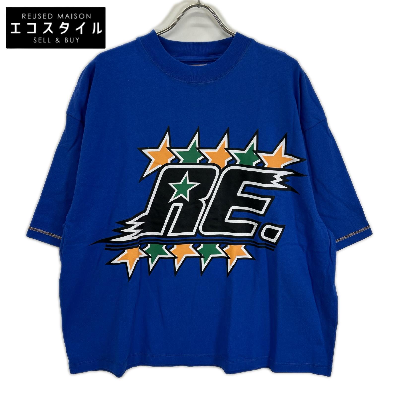 RE. アールイードット ブルー コットン Tシャツ トップス