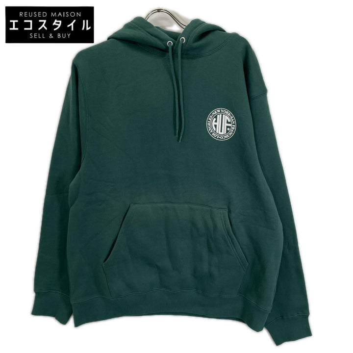 HUF ハフ グリーン コットン プルオーバー パーカー トップス