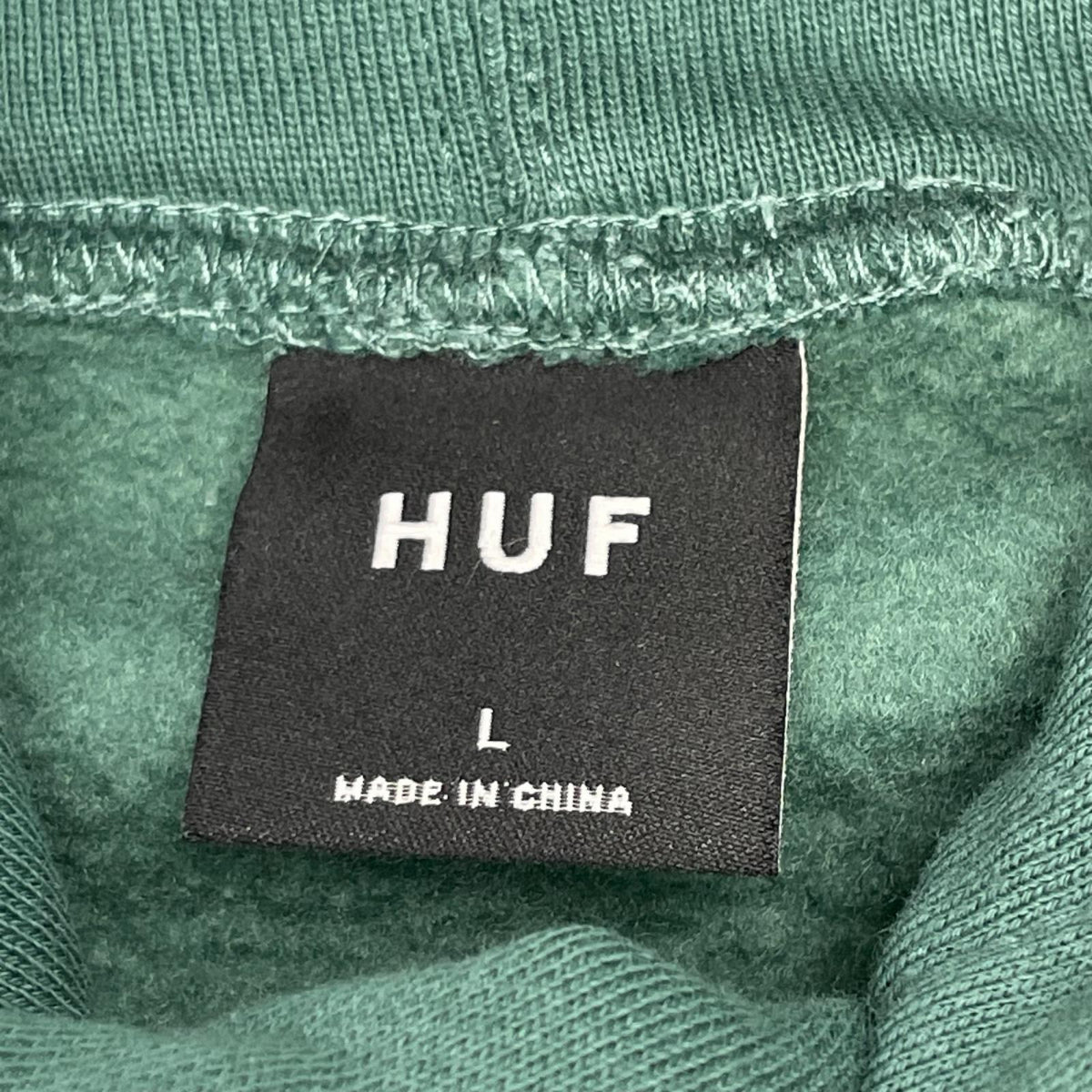 HUF ハフ グリーン コットン プルオーバー パーカー トップス