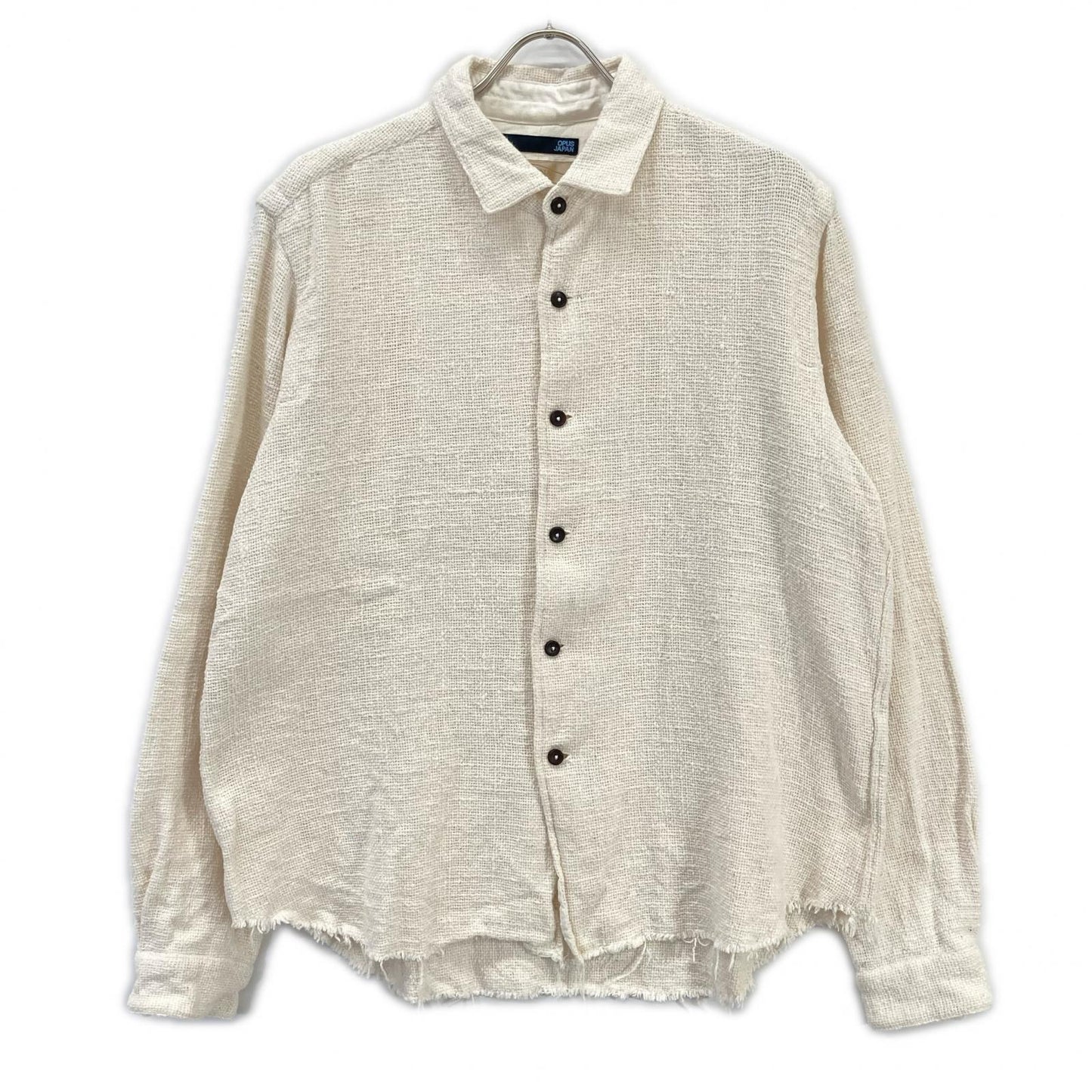 163SH10 ﾎﾜｲﾄ ｺｯﾄﾝ ｼｬﾂｼﾞｬｹｯﾄ ジャケット L