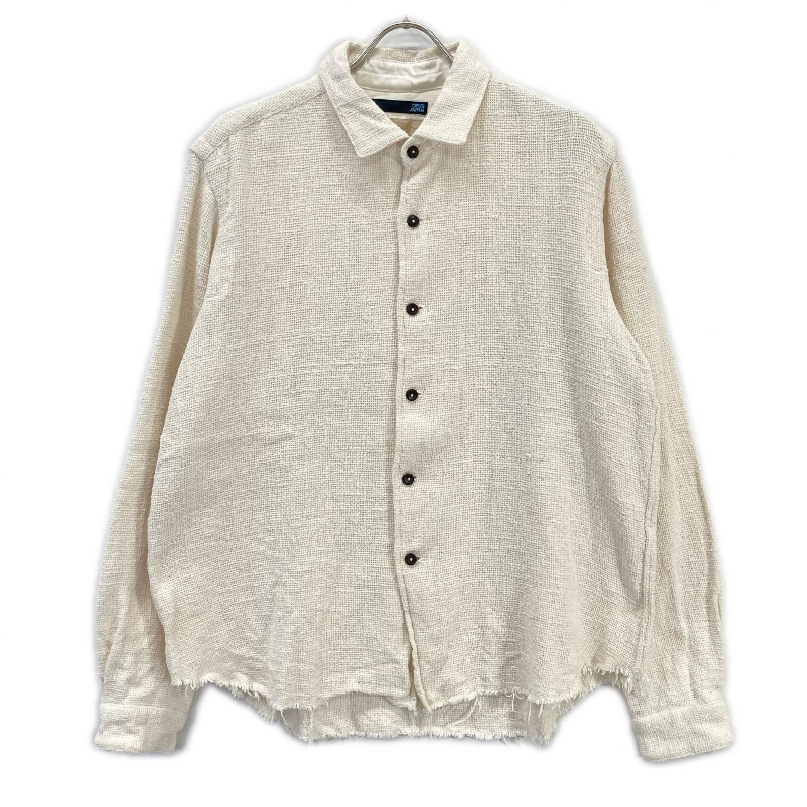 163SH10 ホワイト コットン シャツジャケット ジャケット