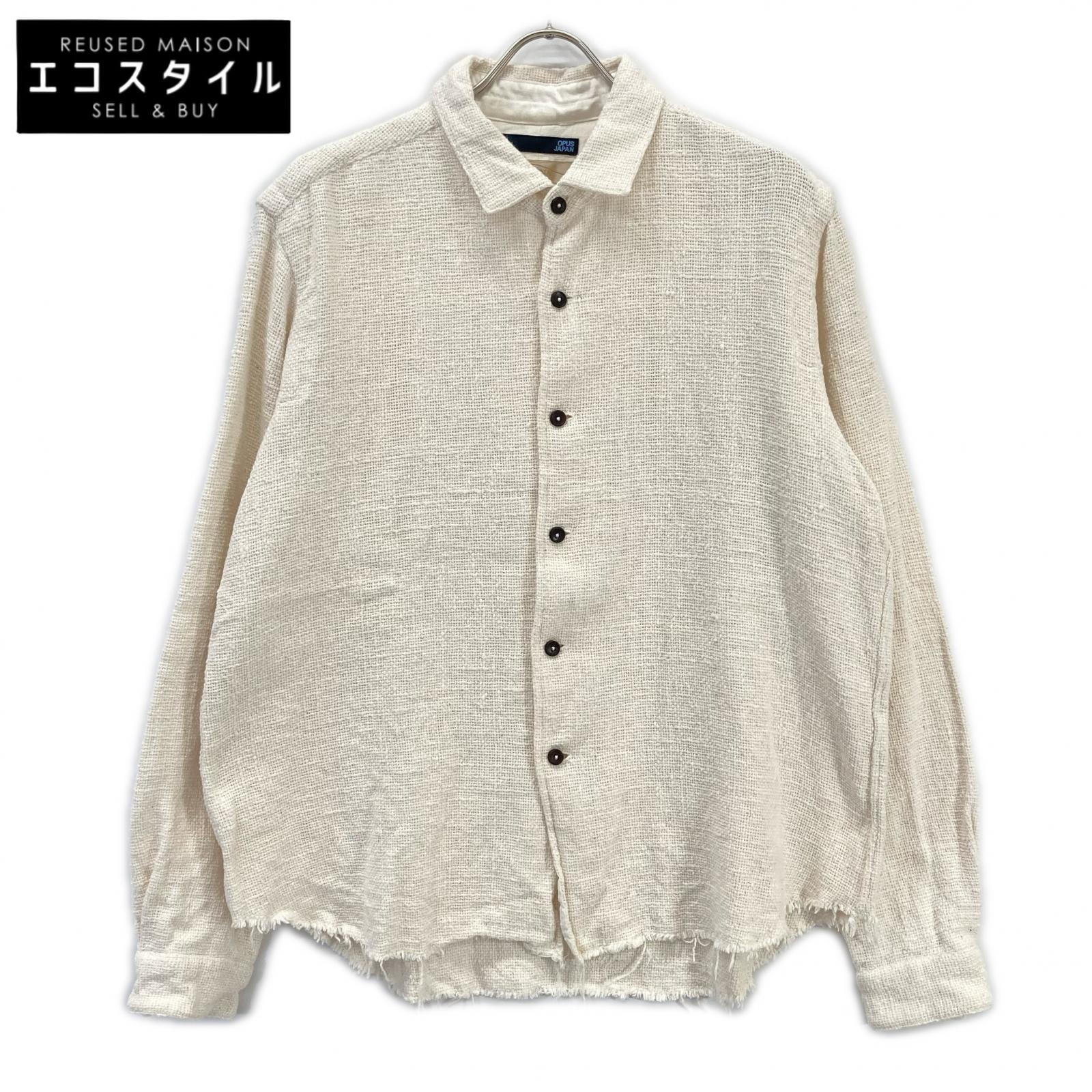163SH10 ホワイト コットン シャツジャケット ジャケット