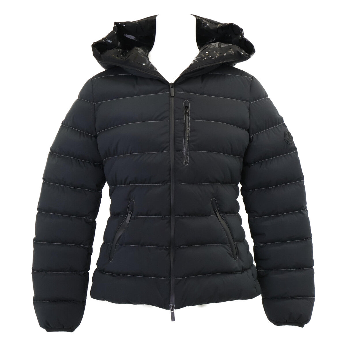 23 HERBE Lettering Logo Short Down Jacket O Women's