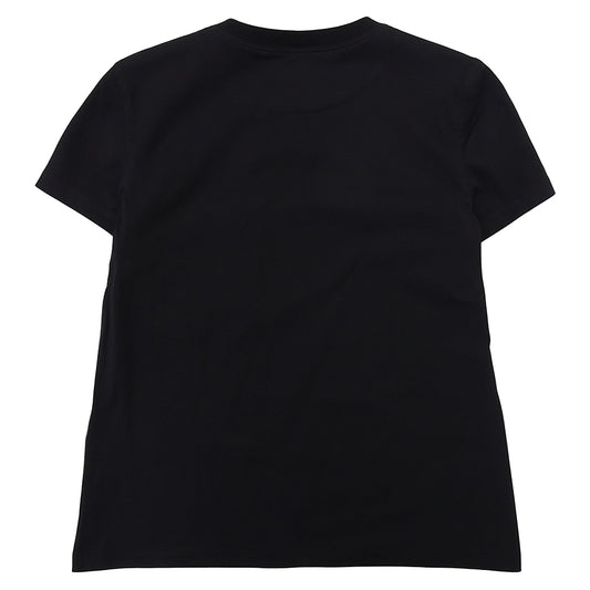 HERMES エルメス 美品 コットン 胸デザイン Tシャツ トップス レディース ブラック 36 47-7703 トップス