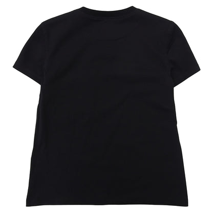HERMES エルメス 美品 コットン 胸デザイン Tシャツ トップス レディース ブラック 36 47-7703 トップス