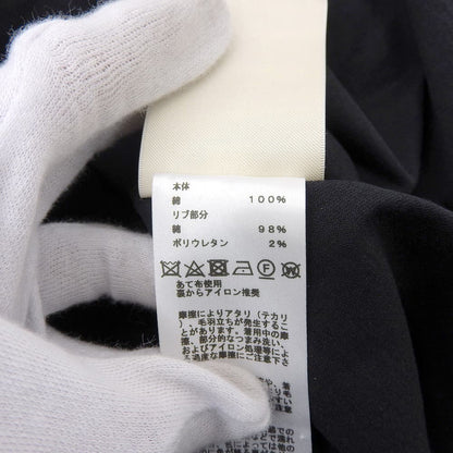 HERMES エルメス 美品 コットン 胸デザイン Tシャツ トップス レディース ブラック 36 47-7703 トップス