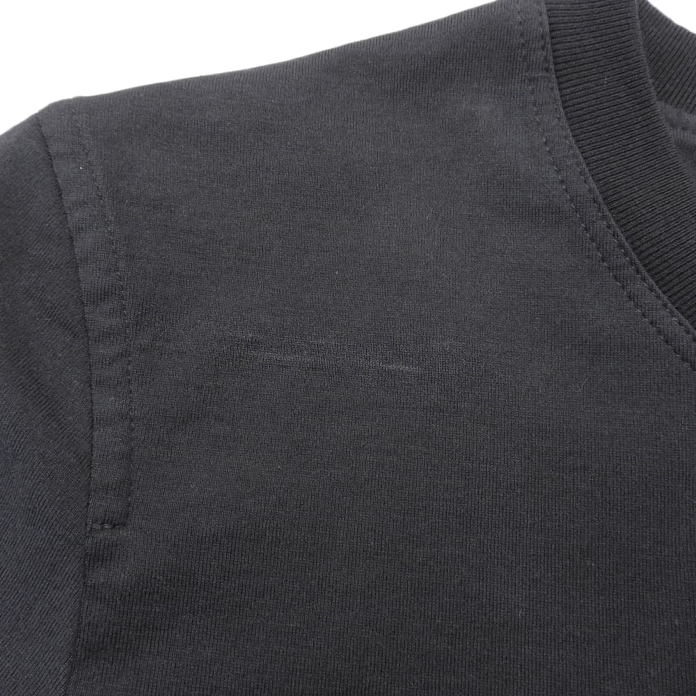 HERMES エルメス 美品 コットン 胸デザイン Tシャツ トップス レディース ブラック 36 47-7703 トップス