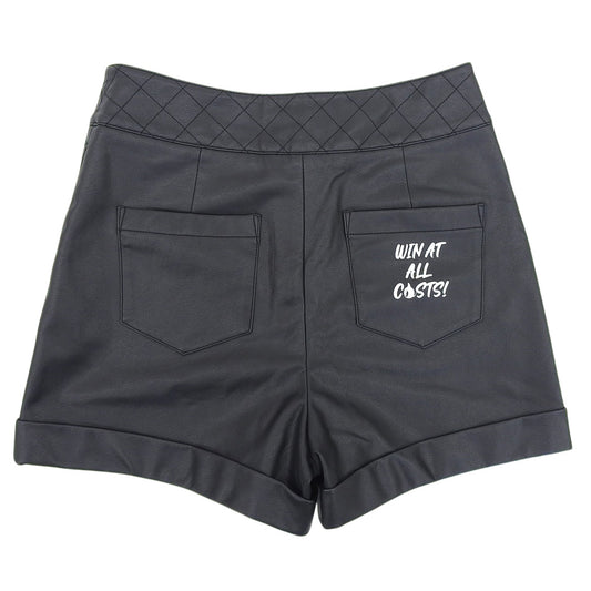 美品 フェイクレザー ショートパンツ ボトムス レディース ブラック 2 ボトムス 2 レディース