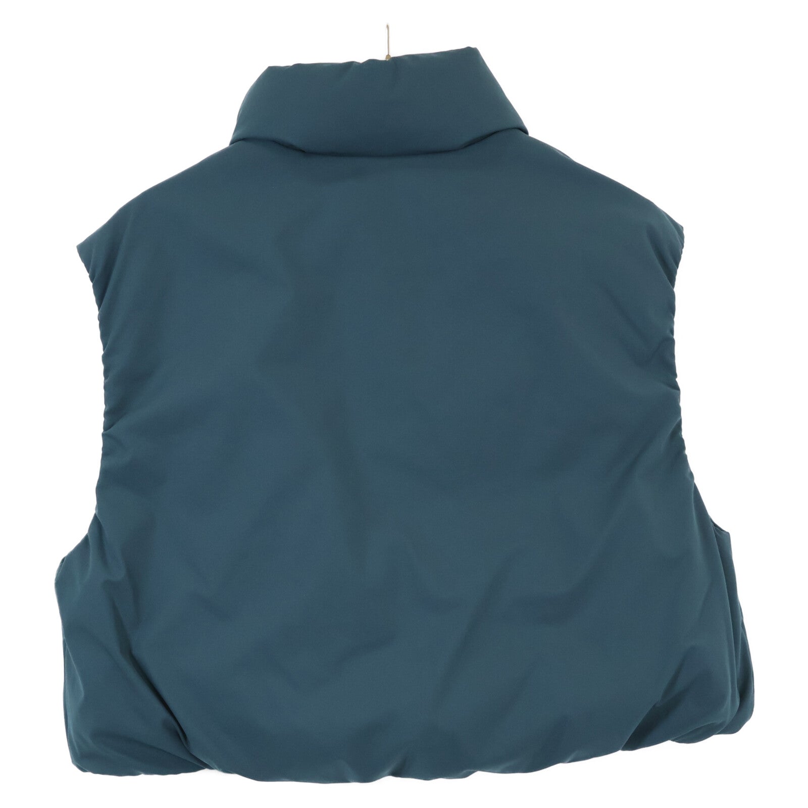 GREEN Zip-up Short Length Down Vest/Half Pants Set-up Suit Set-up S/26 Ladies