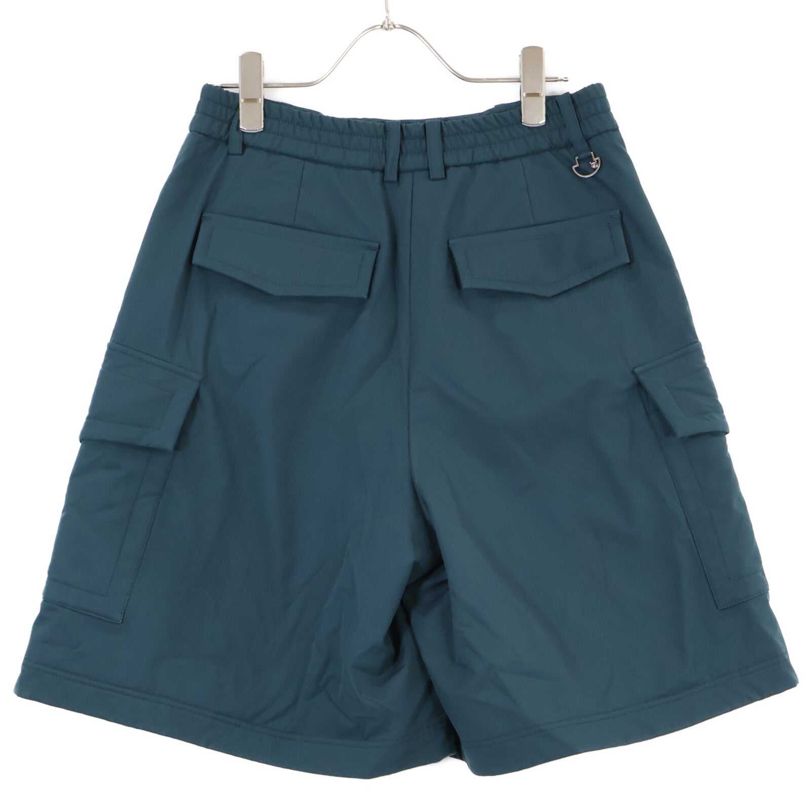 GREEN Zip-up Short Length Down Vest/Half Pants Set-up Suit Set-up S/26 Ladies