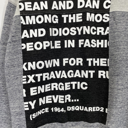 DSQUARED2 Dsquared2 S74GU0516 gray paneled sweatshirt top