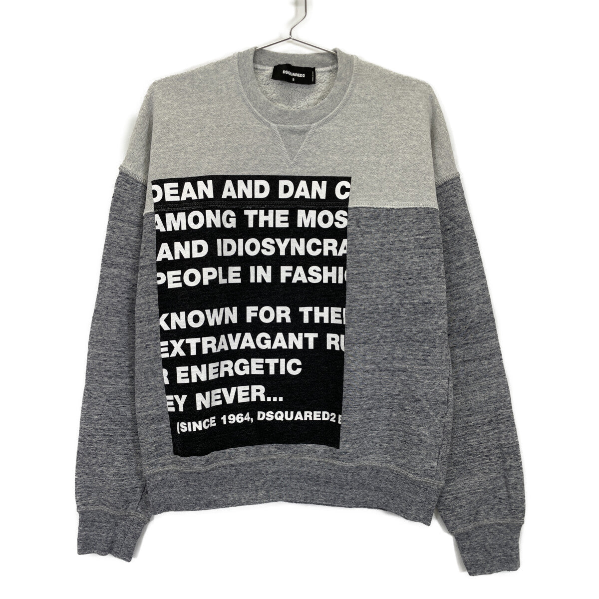 DSQUARED2 Dsquared2 S74GU0516 gray paneled sweatshirt top