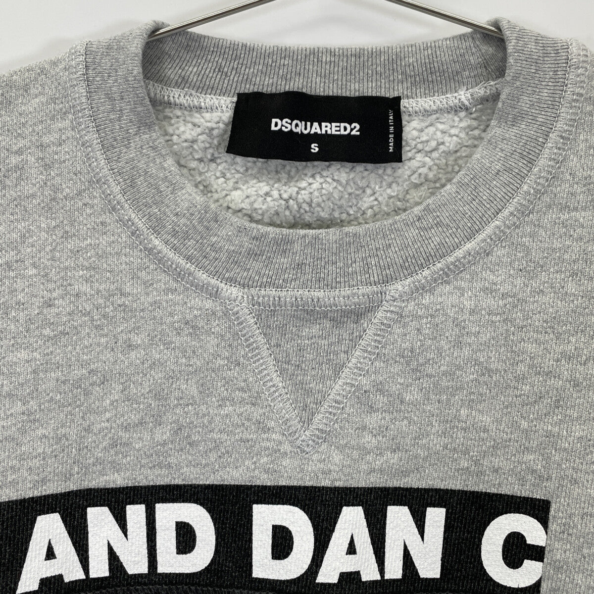 DSQUARED2 ディースクエアード S74GU0516 グレー ドッキング スウェットシャツ トップス