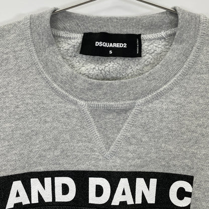 DSQUARED2 ディースクエアード S74GU0516 グレー ドッキング スウェットシャツ トップス