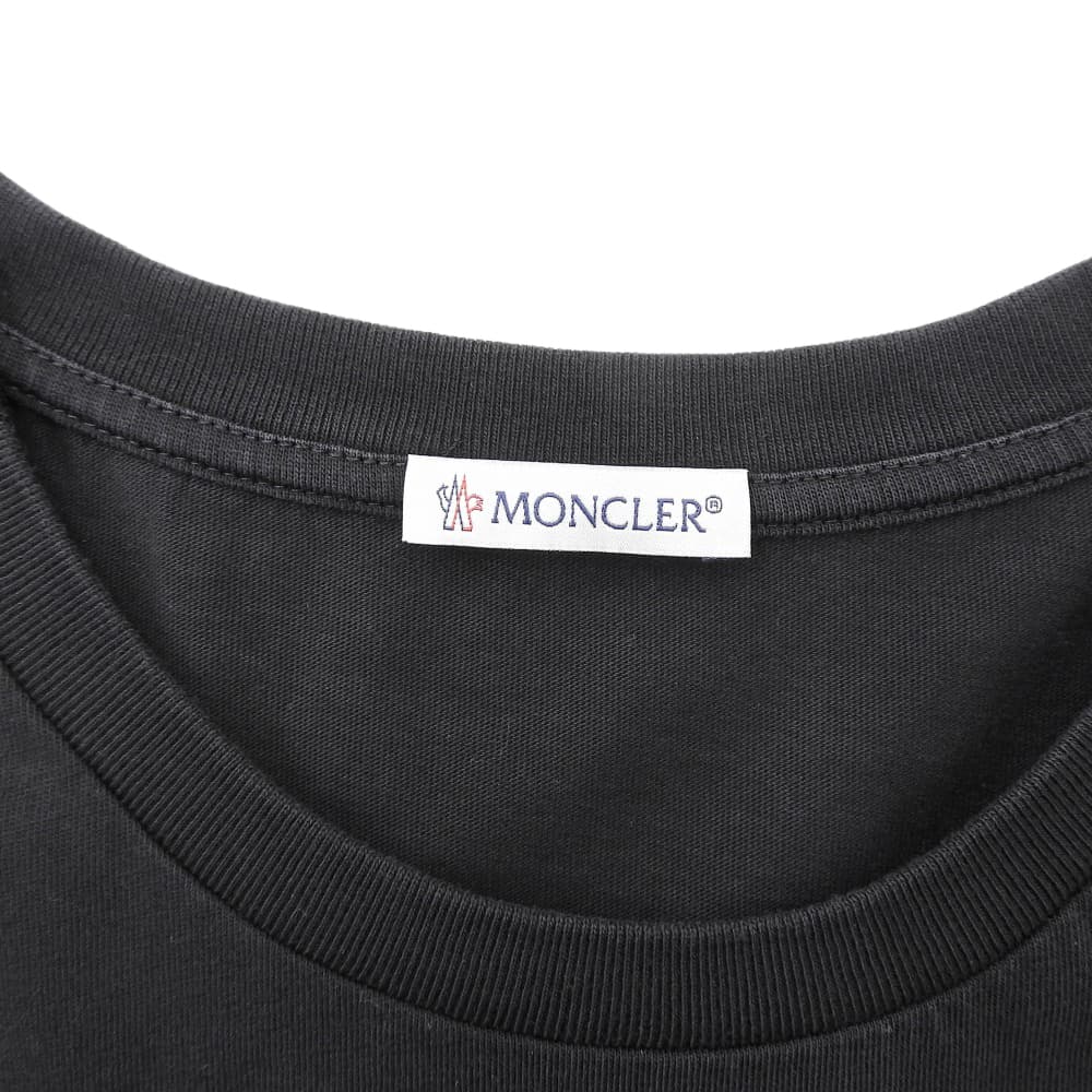 MONCLER モンクレール 美品 コットン ロゴ L/S ロンT トップス レディース ブラック XS トップス