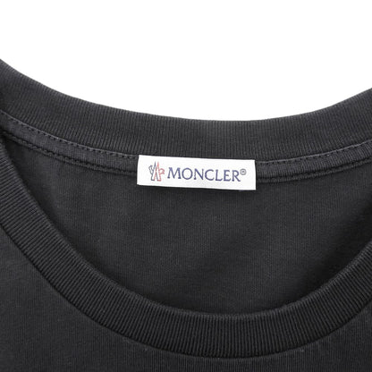 MONCLER モンクレール 美品 コットン ロゴ L/S ロンT トップス レディース ブラック XS トップス