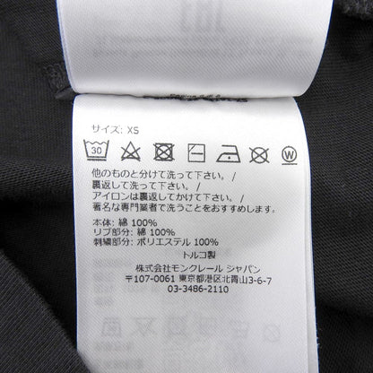 MONCLER モンクレール 美品 コットン ロゴ L/S ロンT トップス レディース ブラック XS トップス