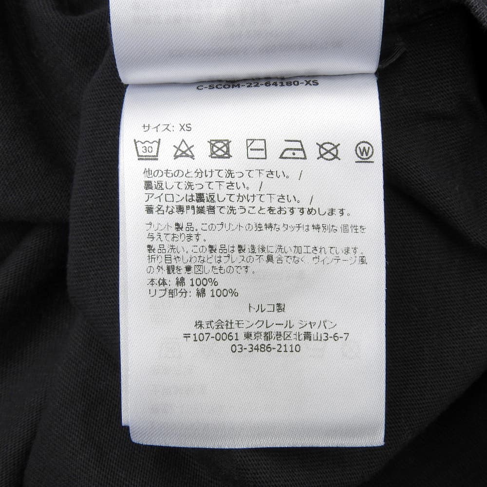 MONCLER 盟可睐 美品 棉质印花T恤 上衣 女款 黑色 XS 上衣