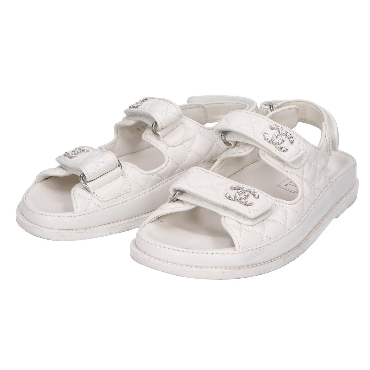 CHANEL G35927 Coco Mark Quilted Sandals/Shoes