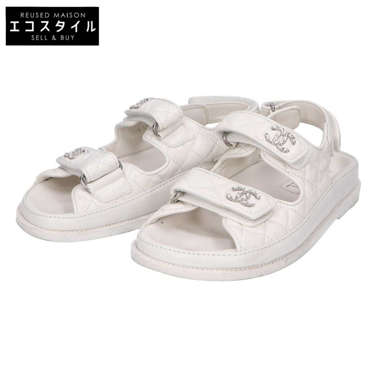 CHANEL G35927 Coco Mark Quilted Sandals/Shoes