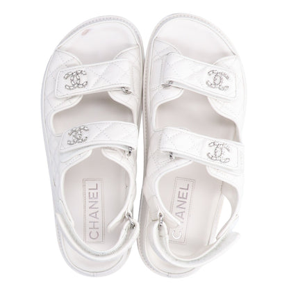 CHANEL G35927 Coco Mark Quilted Sandals/Shoes
