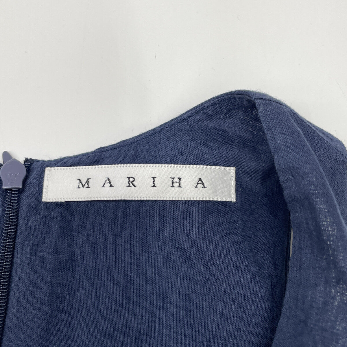 MARIHA マリハ ネイビー 花柄切り替え 夜の渚のドレス ノースリーブ ワンピース ワンピース