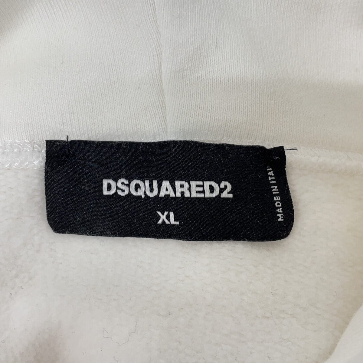 DSQUARED2 ディースクエアード 23年 S74GU0744 ホワイト ロゴ パーカー トップス